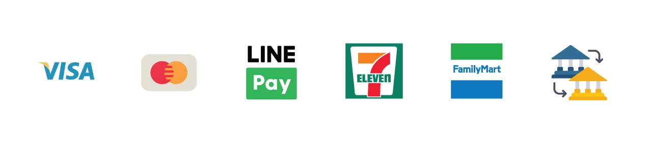 付款方式：信用卡，Line Pay，超商取貨付款，銀行匯款